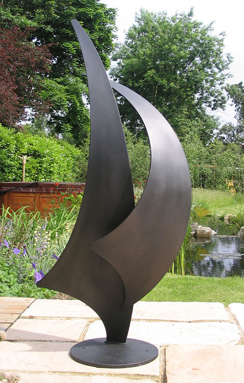 Two Sail Sculpture - Metal Art Decorative Garden Work - Model # MA1193-Taimco