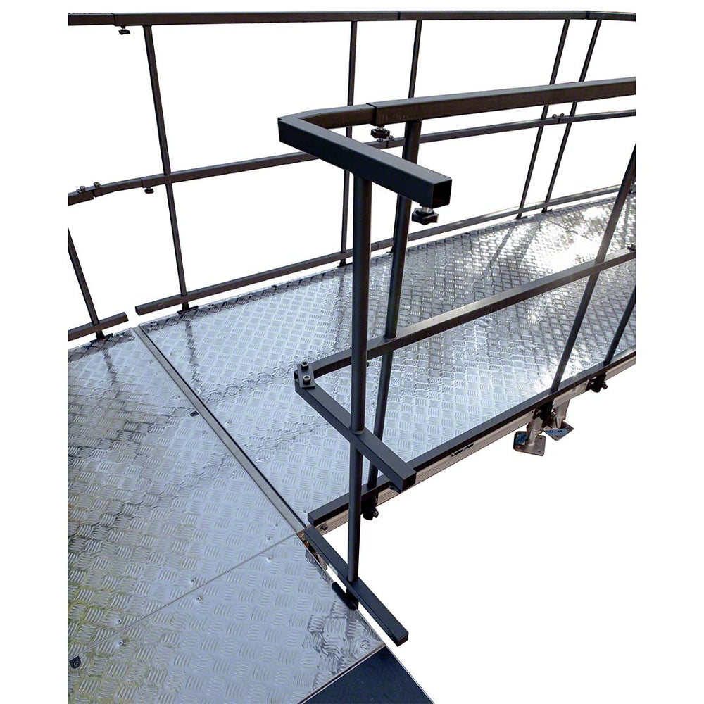 Universal Straight ADA Wheelchair Ramp for 16" Height Stages With Landing Model USADASLWCR16-Taimco