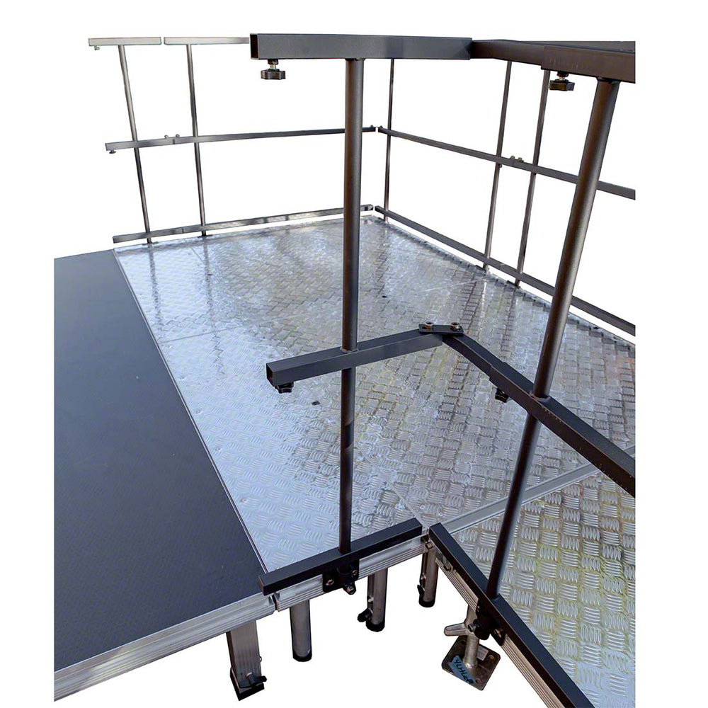 Universal Straight ADA Wheelchair Ramp for 16" Height Stages With Landing Model USADASLWCR16-Taimco