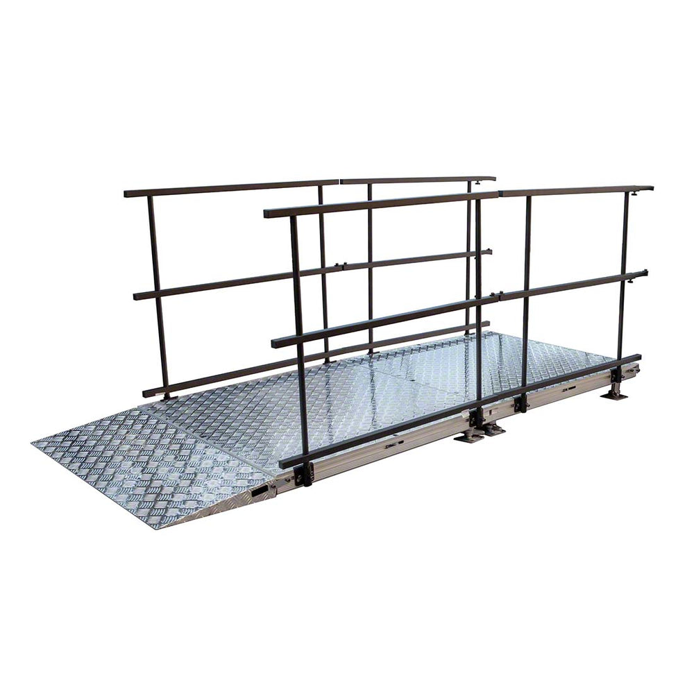 Universal Straight ADA Wheelchair Ramp for 8" Height Stages Model USADASWCR8-Taimco