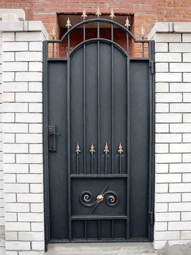 Visual Art Arched Head Metal Fence Entry Gate| Modern Fabrication Back Yard Gates| Made in Canada – Model # 844-Taimco