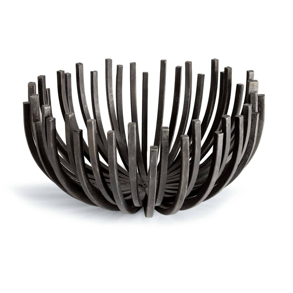 Webbed Bowl Circle | Blackened Iron | Metal Art Decorative Peace | Metal Art Accent | Model # MA1169-Taimco