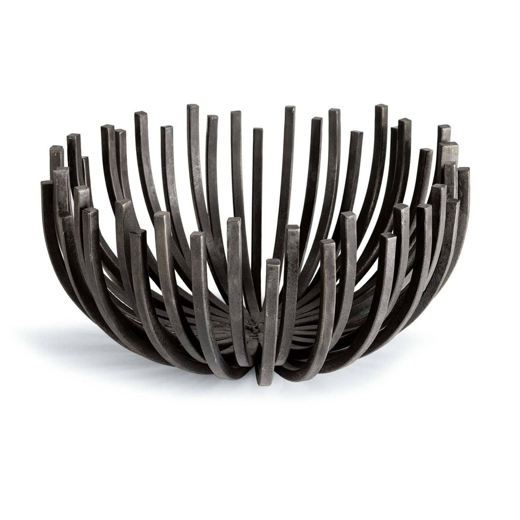 Webbed Bowl Circle | Blackened Iron | Metal Art Decorative Peace | Metal Art Accent | Model # MA1169-Taimco