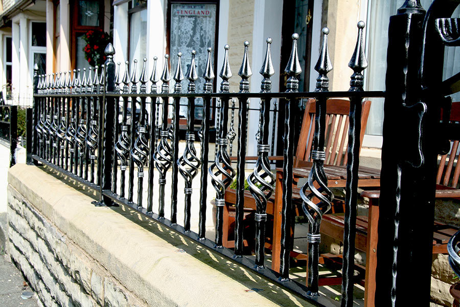 Wrought Iron all Top & Garden Railing - Wrought Iron Fence | Heavy Duty Metal Fence | Made in Canada – Model # FP933-Taimco