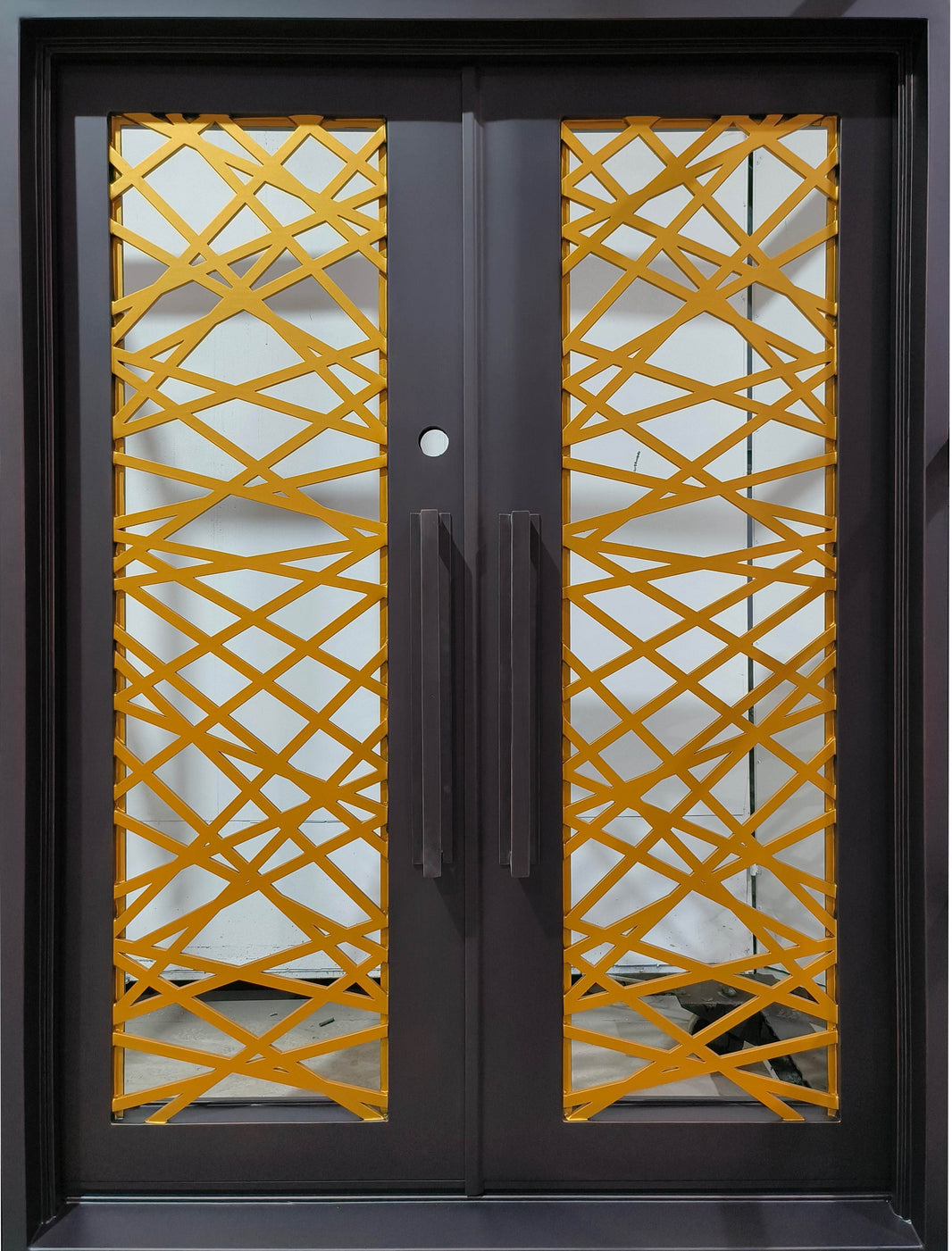 Wrought Iron Plasma Cut Iron Door | Square Top With kickplate | Model # IWD 973-Taimco