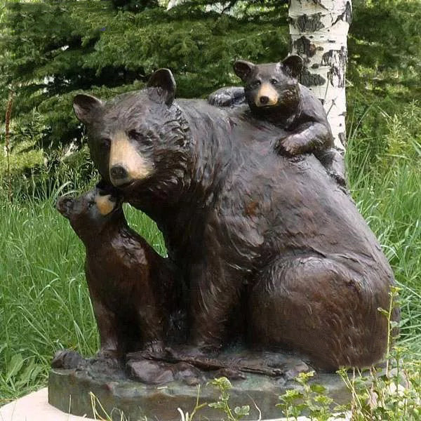 Zoo Decoration Life-Size Bronze Bear Family Statue Model # MSC1303-Taimco