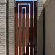 Gorgeous Artistic Rusty Finish Rectangular Panel Metal Gate | Custom Fabrication Metal Yard Gate | Made in Canada – Model # 242