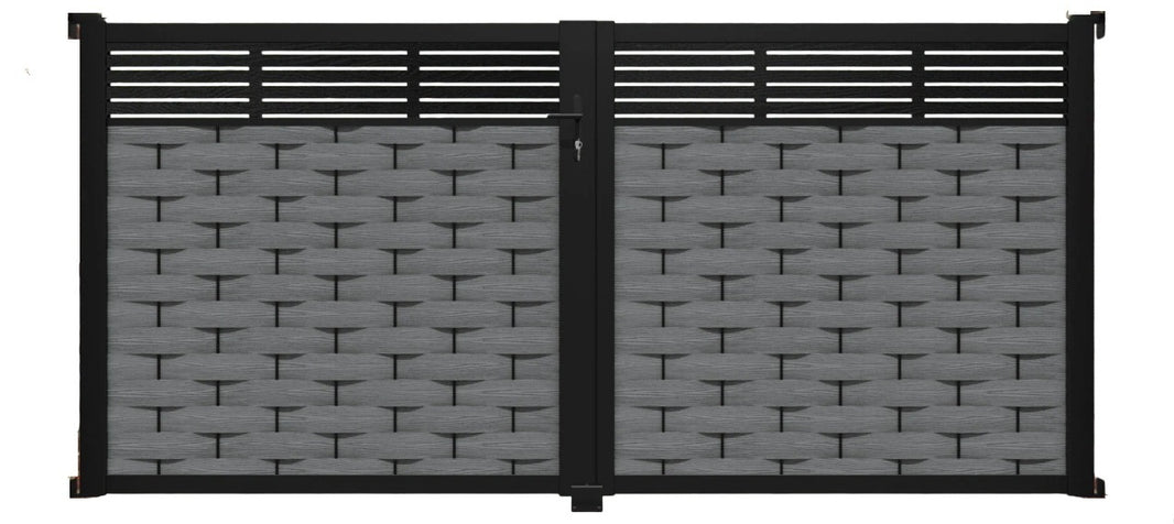 Basket Weave Steel Driveway Gate | Model # 118