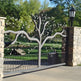 3D Laser Cut Tree Design Entrance Gate | Branch Cut-Out Driveway Gate | Made in Canada – Model # 085-Taimco