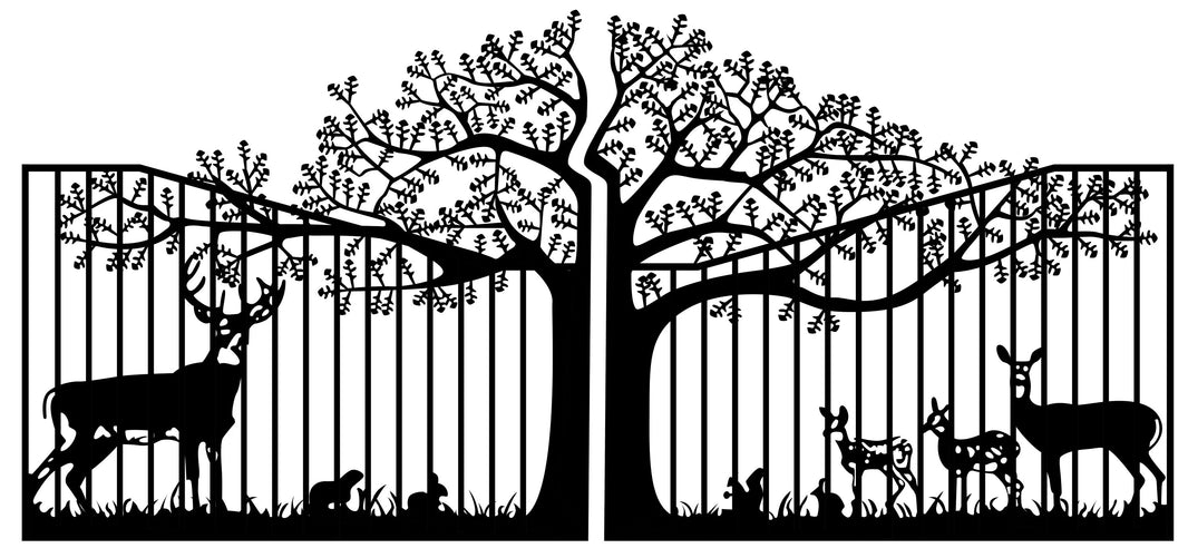 Tree Of Life Driveway Gate | Made in Canada | Model # DWG408