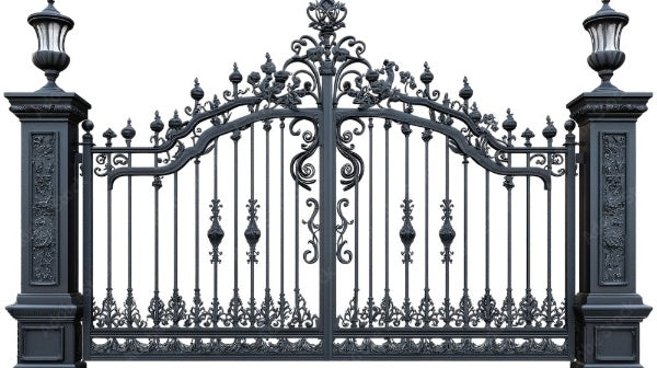 Grand Ornamental Wrought Iron Driveway Gate – Elegant Scrollwork & Timeless Design  Model # 846