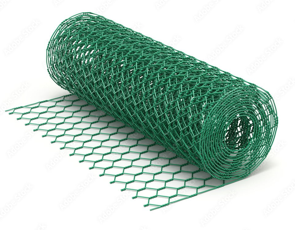 9 Gauge x 1 3/4" PVC Coated Black - Chain Link Fence Fabric Brown, and Green 30' Rolls – Model CLFF873-1 3/4IN-Taimco