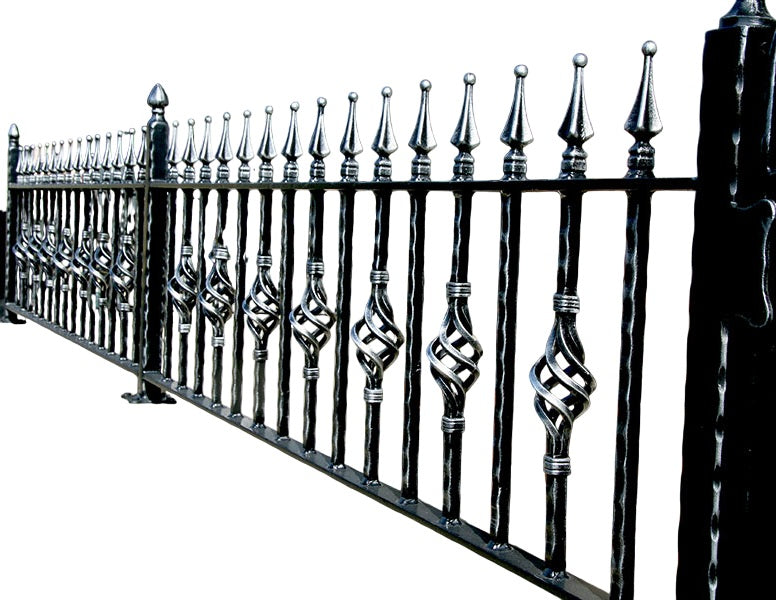 Wrought Iron Top & Garden Railing - Wrought Iron Fence Model # OFP933