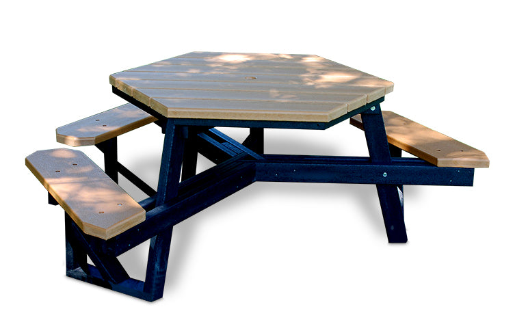 Recycled Plastic Top Accessible Picnic Tables | Picnic Table & Seat |  Model ADAPT227