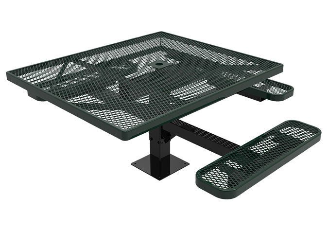 Square ADA Access Steel Picnic Tables | Picnic Table & Seat |  Model ADAPT238