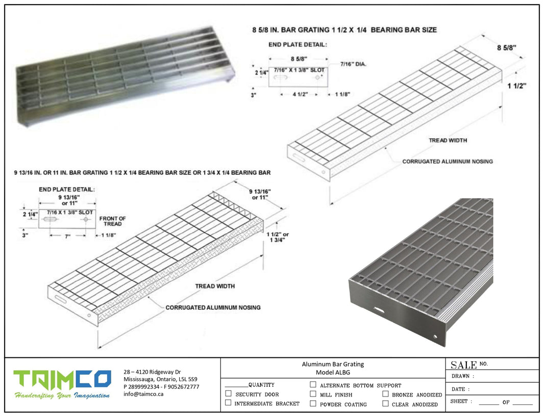 Aluminum Bar Grating Model ALBG