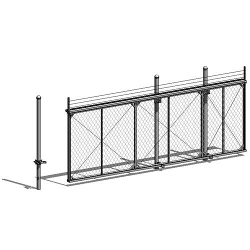 Heavy Duty Top Cantilever Slide Aluminum Gate - Chain Link - Model BFCSGCLHD729