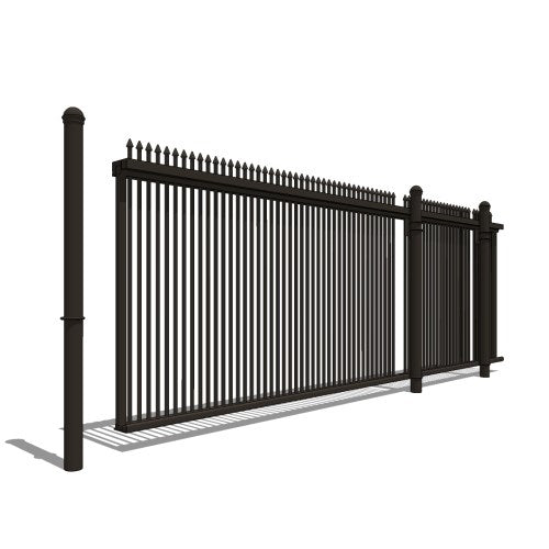 Heavy Duty Top Cantilever Slide Aluminum Gate - Ornamental Pickett - Model BFCSGCLHD730