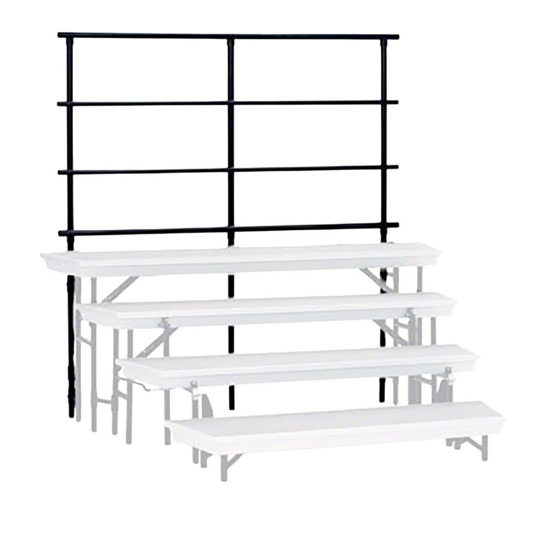 Back Guard Rail for 3 Tiers Standing Risers System - Model BGR3