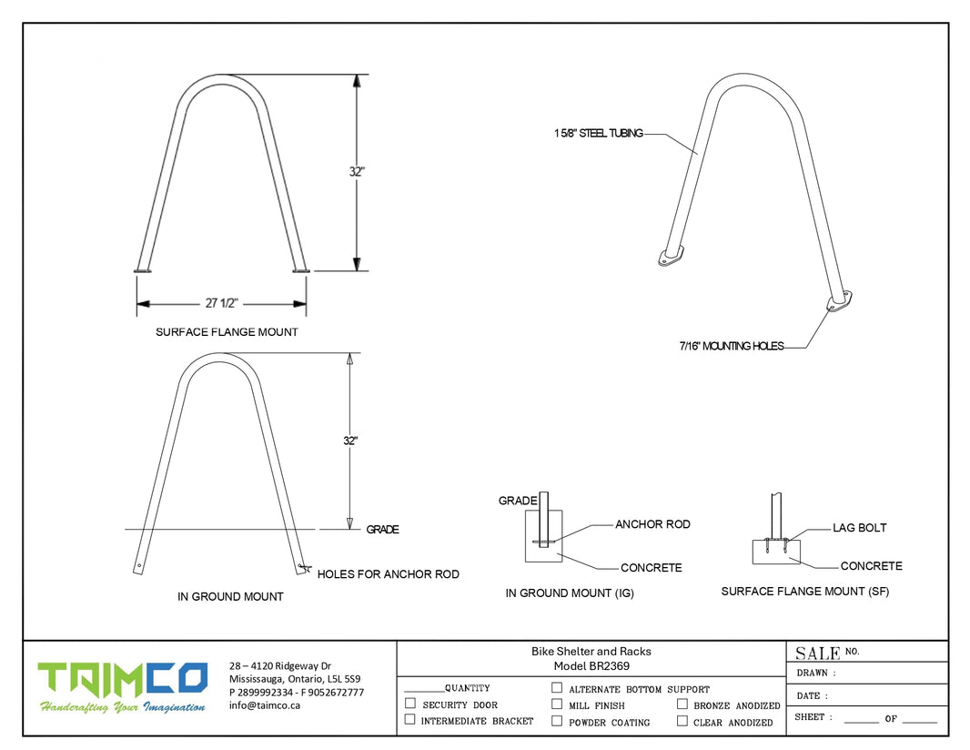 Wingra Bike Rack Model # BR2369