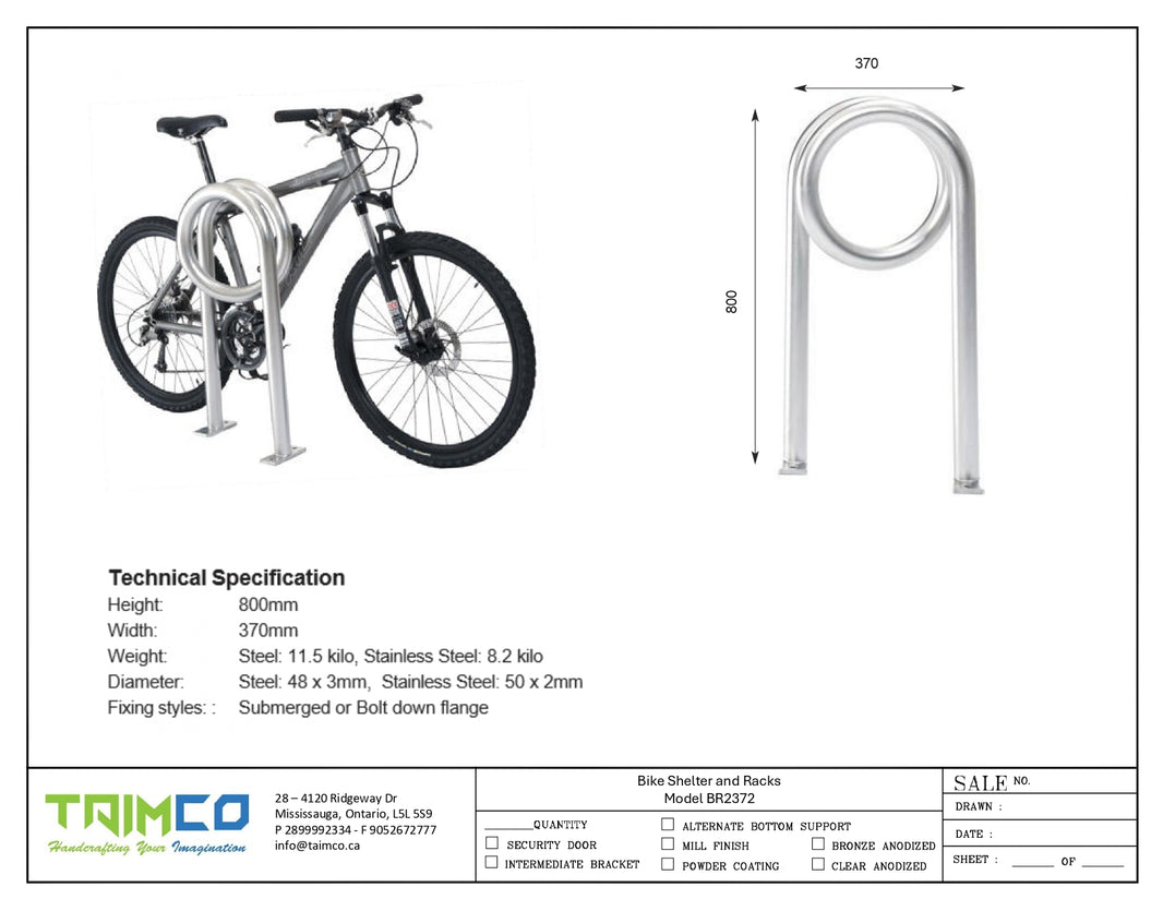 P  Dock 2 Bike Rack Model # BR2372