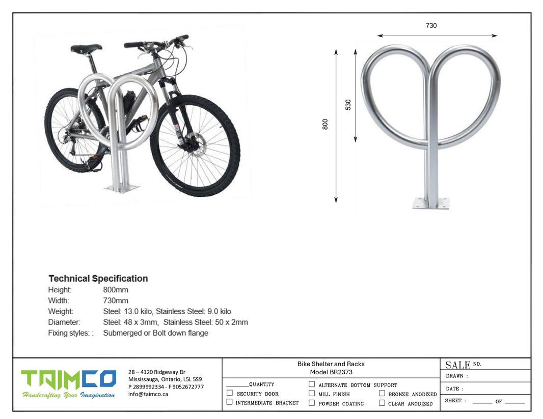 Tulip Shape Design  2 Bike Rack Model # BR2373