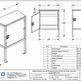 Technical drawing of a metal outdoor animal enclosure with dimensions and specifications.