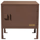 Brown metal cabinet with 'Taimco' branding on a white background