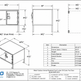 Technical drawing of a metal outdoor animal enclosure with dimensions and specifications.