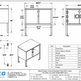 Technical drawing of a metal outdoor animal feeding station with dimensions and specifications.