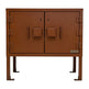 Brown metal cabinet with 'Taimco' branding on a white background