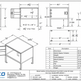 Technical drawing of a metal locker with dimensions and specifications.