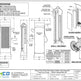 Technical specification sheet and assembly diagram for the Taimco Model BRS-HD Heavy Duty Public Bike Repair Station, showing detailed measurements, exploded views, and equipment configuration.