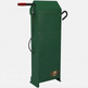 A dark green industrial machine or pump unit with a vertical rectangular body, a red-handled pipe at the top, a black curved handle on the side, and a small gold-toned TAIMC logo plate near the bottom.