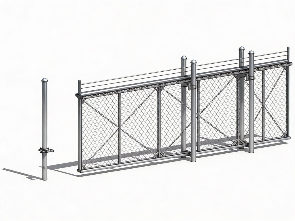 Structural Chain Model Structural Cantilever Slide Gate - Chain Link - Model BSCSGCL731