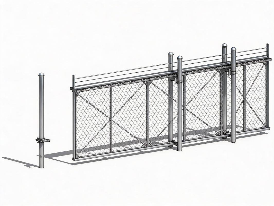 Structural Cantilever Slide Gate - Chain Link - Model BSCSGCL731