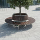 Circular tree‑surround bench with raised tapered inner cone

Wood‑slat ring bench with steel frame

Outdoor circular bench designed around a tree

Radial wood‑slat bench with elevated center

Modern circular bench with tapered inner structure

Steel frame tree‑surround seating bench

Circular park bench with open center

Hardwood slat bench with raised cone design

Public seating bench with circular wood slats

TAIMCO circular tree‑surround bench