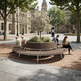 Circular tree‑surround bench with raised tapered inner cone

Wood‑slat ring bench with steel frame

Outdoor circular bench designed around a tree

Radial wood‑slat bench with elevated center

Modern circular bench with tapered inner structure

Steel frame tree‑surround seating bench

Circular park bench with open center

Hardwood slat bench with raised cone design

Public seating bench with circular wood slats

TAIMCO circular tree‑surround bench