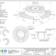 Technical specification sheet and dimension drawing for the Taimco Circular Wood Slat Outdoor Picnic Table  showing front, top, and side views with measurements, materials, and a color key on a white background.