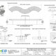 Technical specification sheet and assembly diagram for the Trimco Wave-Shaped Cylindrical-Rod Metal Bench (Model: COLL-1700), showing cross-sections, dimensions, and mounting options.