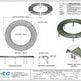 Technical drawing and specification sheet for a Taimco Palisade Modular Circular Outdoor Metal Bench without Back, showing front elevation, side profile, segment joint detail, and dimensions on a white background.