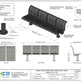 Technical drawing and dimension schematic of a Coll 1708 Modular Bench System by Taimco, showing front view, top view, right side view, detail callouts, and material/spec information on a white background.