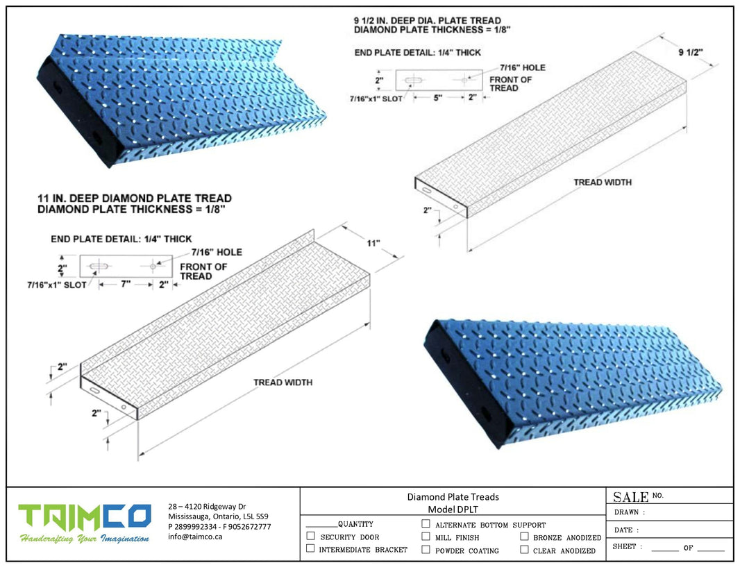 Diamond Plate Treads Model DPLT