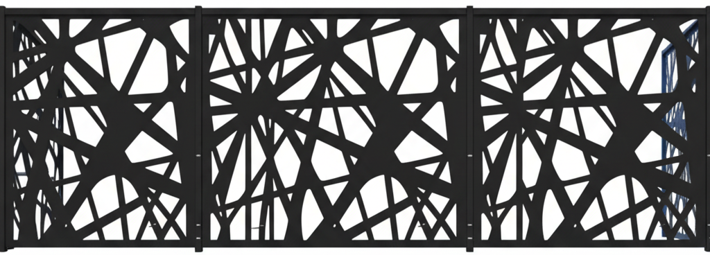 Plasma Cut Metal Deck Railing Panel | Privacy Screen, Railing Balcony Panel | Decorative Modern Panels | Made in Canada | Model # DRP970