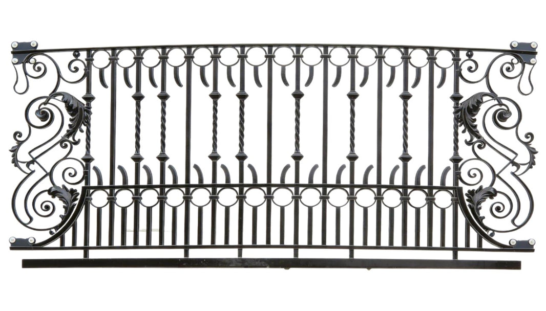 Wrought Iron Balcony Railing Aphrodite Juliet Design - Railing Balcony Panels - Decorative Heritage Style Rail - Made in Canada - Model # DRP975