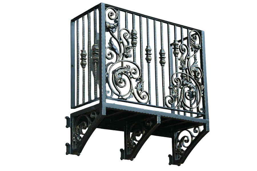 Eros Wrought Iron Balcony Railing Design - Railing Balcony Panels - Simple Style Rail - Made in Canada - Model # DRP980