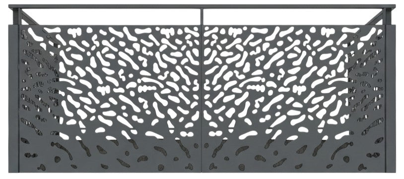 Plasma Cut Mild Steel Apartments Balcony Panels | Railing decorative Balcony Panels | Plasma Modern Design Panels | Made In Canada | Model # DRP989