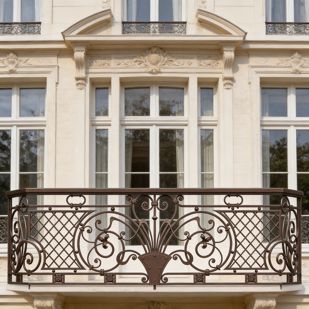 Terrace Grill Design - Railing Balcony Panels - Decorative Heritage Style Rail - Made in Canada - Model # DRP991