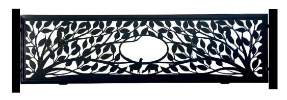Harmony Grove – Plasma-Cut Steel Driveway Gate Model # DWG114