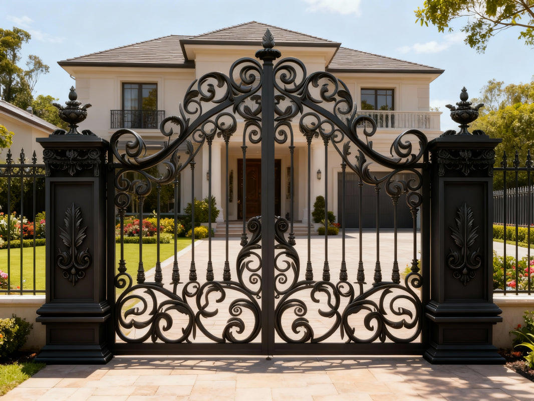 Majestic Arborcrest – Ornate Wrought Iron Estate Gate Model # DWG124